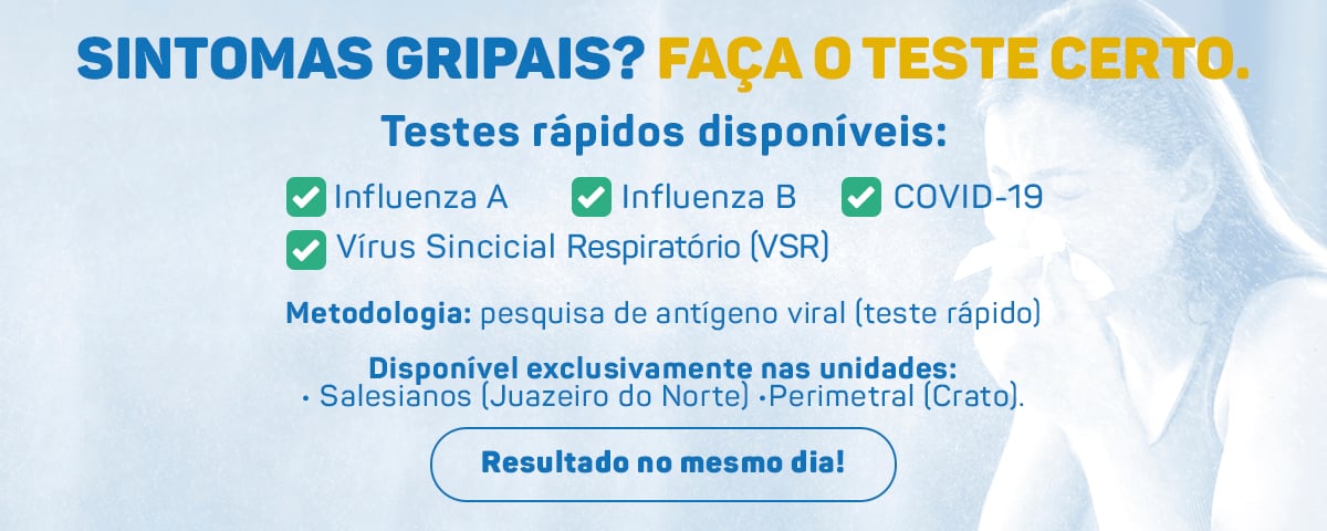 Exames Influenza AeB, VSR e Covid