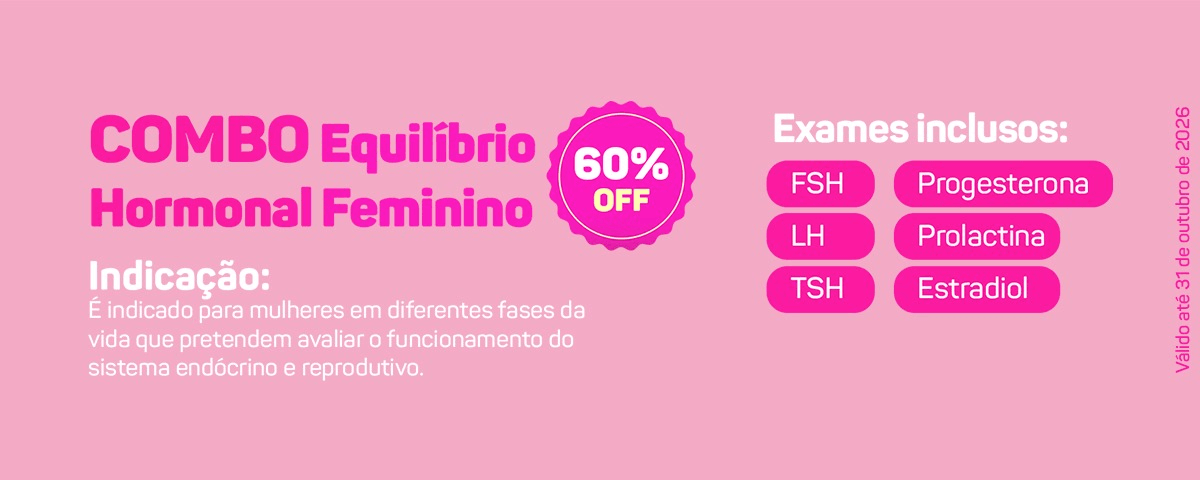 Combo Equilíbrio Hormonal Feminino com 60% de desconto - válido até 31 de outubro de 2026